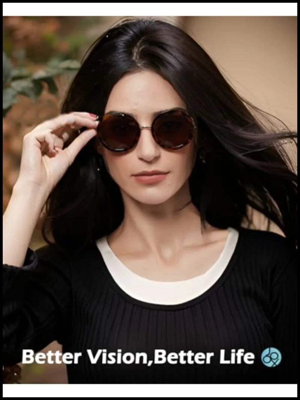 Polarized Retro Round Sunglasses Oversized UV Protection Vintage Ladies
